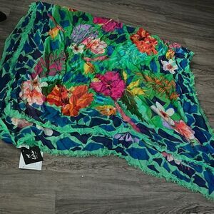 Floral Cotton/Viscose Scarf Echo Design NEW